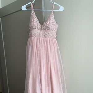 Light pink prom dress